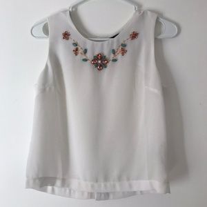 White blouse with flowers